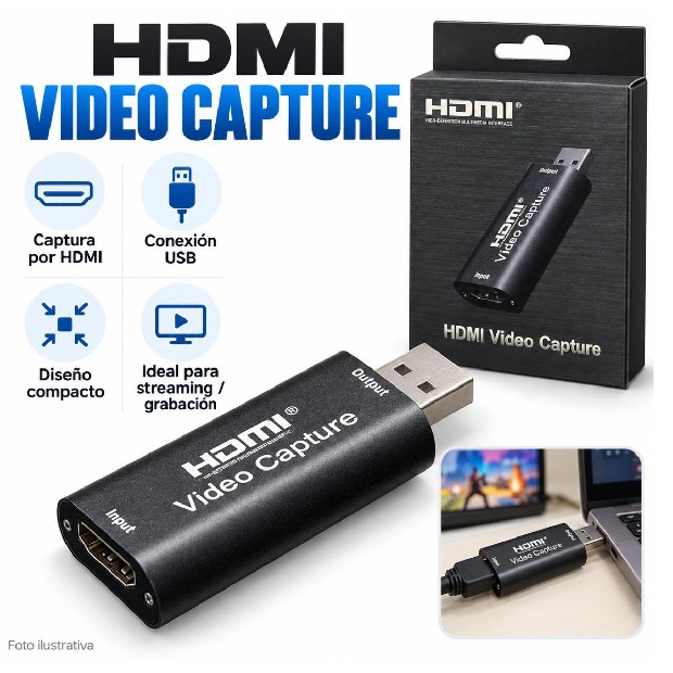 &ua CONVERTIDOR VIDEO HDMI A USB HU-03 (3160)